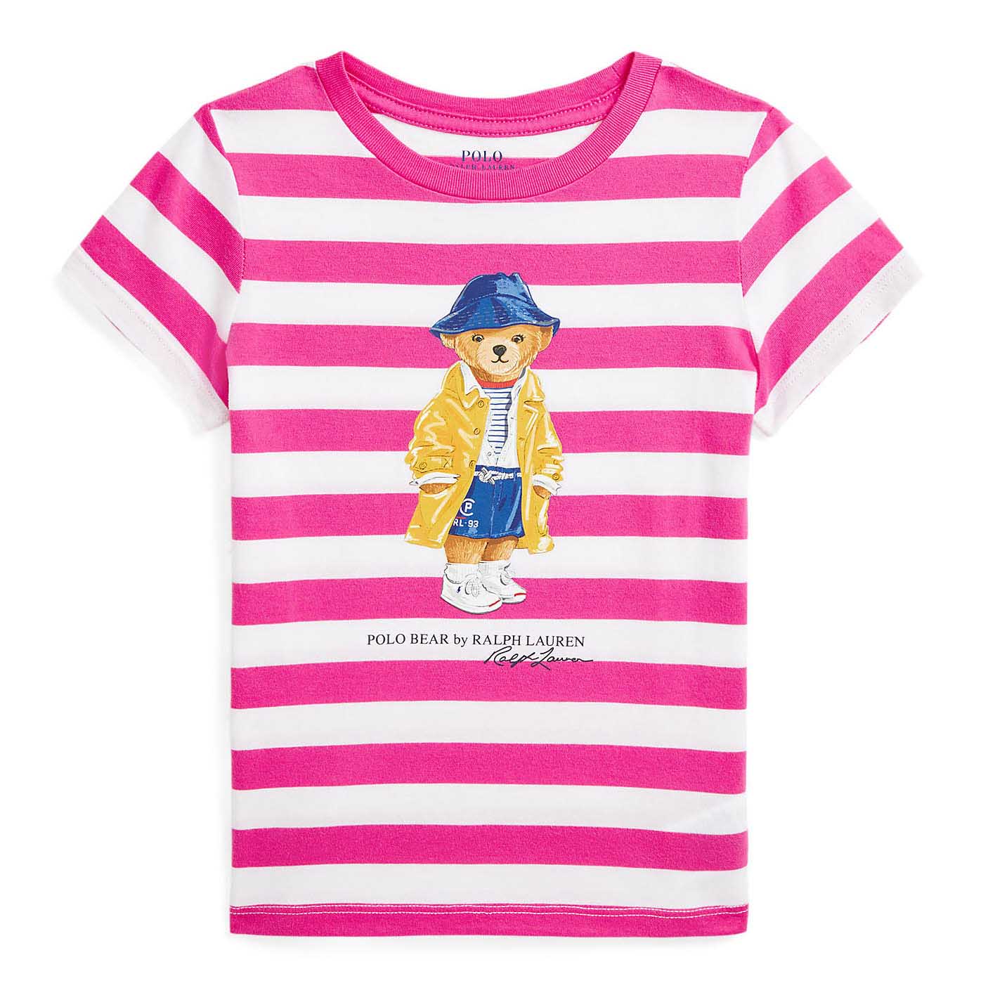 Ralph Lauren Striped Polo Bear Cotton Jersey Tee